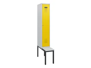 locker met bank,HxBxD 1950x300x815mm,1vak,vak B 300mm,cilinderslot - 2