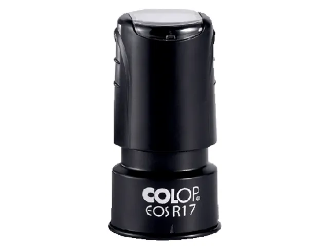Tampon encreur Colop EOS R 17 Système Flash rond 17mm avec plaque noi