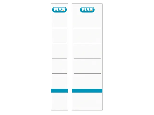 Rug-insteekkaart Elba Rado breed 54x190mm wit 10 stuks