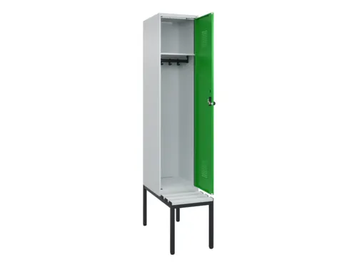 locker met bank,HxBxD 2120x400x815mm,1vak,vak B 400mm,draaigrendel