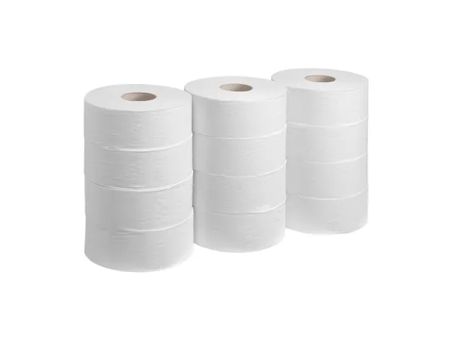 Hostess 8613 Toiletpapier Jumbo 1-laags Wit