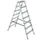 dubbele aluminium ladder beide zijden 2x7treden bordes H 1 52m