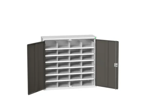 post-/sorteerkast 1000x1050x350mm 4x7vakken RAL7035+RAL7016