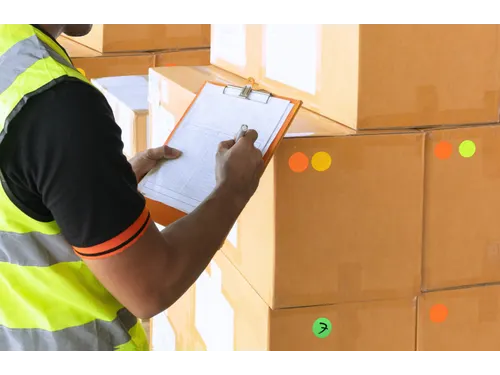 Etiketten Op Rol 35mm Fluor Oranje Met Dispenser 500 Stuks