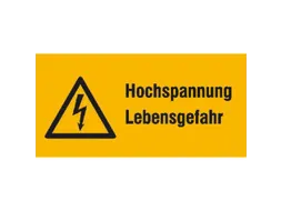 waarschuwings-combibord,v. binnen/buiten,Hoogspanning levensgevaar,PVC