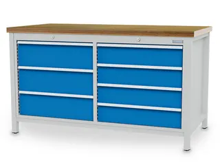 werkbank met opbergruimte,HxBxD 959x1500x750mm,multiplexblad - 1