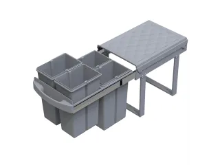 Inbouwafvalbak 4x8 liter Grijs - 1