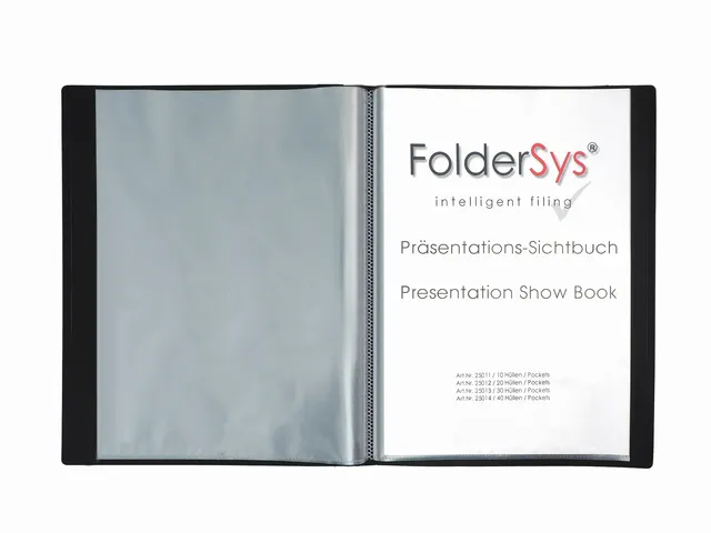 #*Showalbum Foldersys A4 PP 10tassen zwart met frontsheet