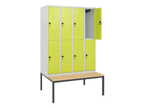Dubbeldekse dekenkist,HxBxD 1950x1200x815mm,4x2vak.,vak B 300mm