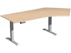 Av. régl. él. hauteur bureau d'angle HxlxP 730-1230x2166x1130mm