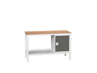 werkbank,HxBxD 930x1500x600mm,multiplexblad,4voeten,uitrusting: 1kast - 1