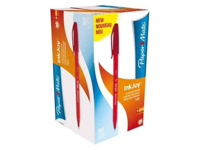 Balpen Paper Mate Inkjoy 100 medium rood