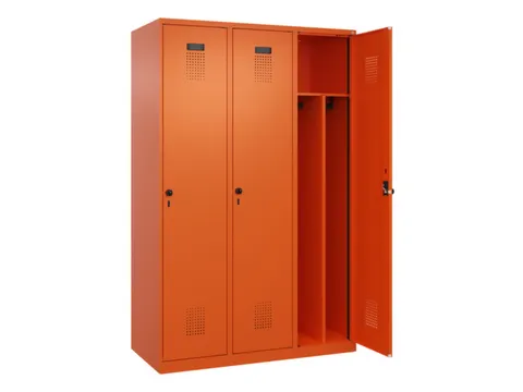 locker voor scheiding van kleding,HxBxD 1850x1200x500mm,3vak