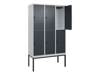 dubbeldekse locker,HxBxD 2120x1200x500mm,3x2vak.,vak B 400mm - 2