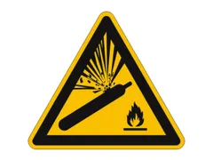 waarschuwingsbord,v. binnen/buiten,Waarschuwing voor gasflessen