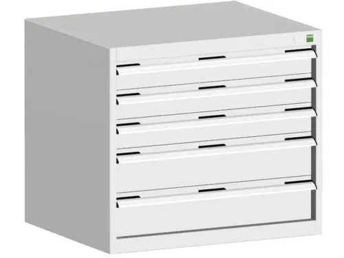 ladekast HxBxD 700x800x650mm 5laden romp RAL7035 front RAL7035