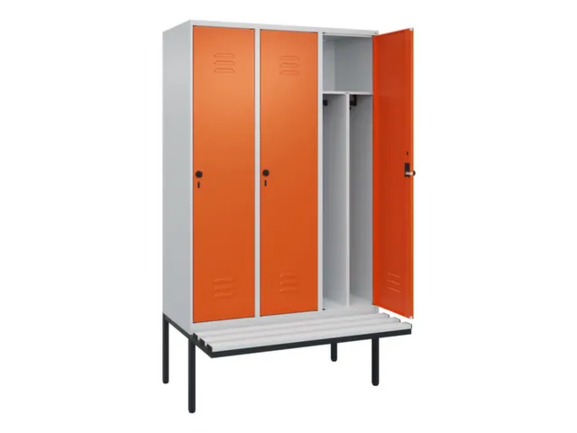 locker voor scheiding van kleding,HxBxD 2120x1200x815mm,3vak