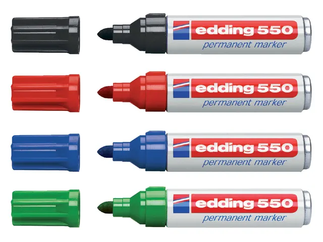 Marqueur edding 550 Pointe ogive 3-4mm vert
