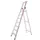 trapladder,eenzijdig,7treden,stand H 1,63m,balk L 2,45m,aluminium