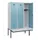 locker met bank,HxBxD 1950x1200x815mm,3vak,vak B 400mm,cilinderslot