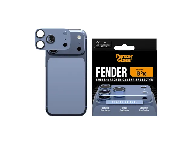 PanzerGlass Fender Camera Lens Protector Shades of Blue iPhone 18 P