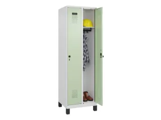 locker,HxBxD 1950x600x500mm,2vak,vak B 300mm,draaigrendel,voeten - 1