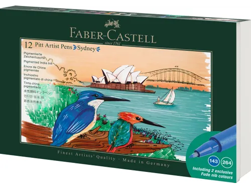 Tekenstift Faber-Castell Pitt Artist Pen Brush set 12 stuks Sydney