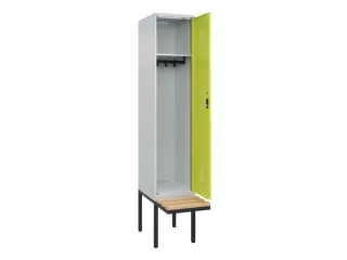 locker met bank,HxBxD 2120x400x815mm,1vak,vak B 400mm,cilinderslot - 1