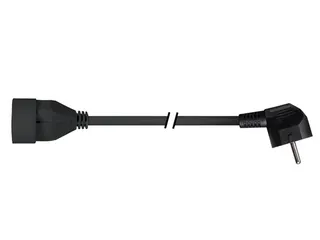 Verlengkabel 1.5 M 90° Stekker Zwart Penaarde Schuko - 2