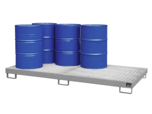opvangbak,v. 8x200l vat,opvangvol. 240l,HxBxD 210x1300x2650mm