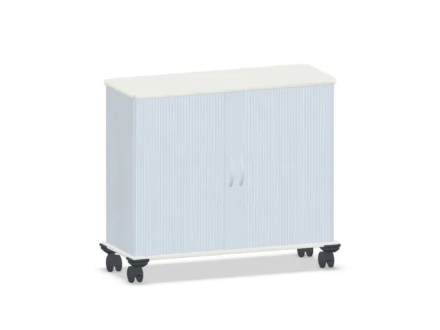 Armoire À Rideaux Transversaux,Finition Corps Blanc
