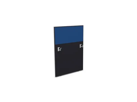 baliepaneel,v. bureau,aanbouw links,B 800mm,CC-zwart,BN6016-blauw