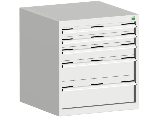 ladekast HxBxD 700x650x525mm 5laden romp RAL7035 front RAL7035