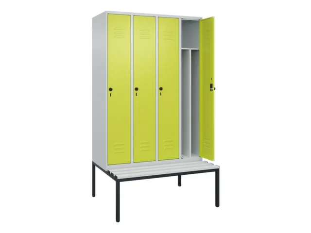 locker voor scheiding van kleding,HxBxD 2120x1200x815mm,4vak
