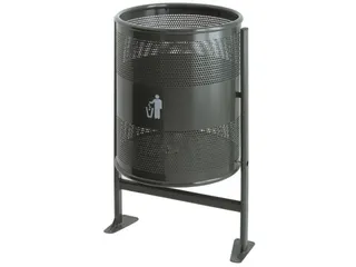 Ronde Afvalbak 80 Liter op Statief Breed - 1