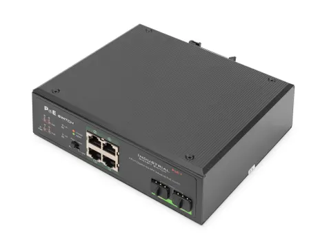 Industrial Gigabit Ethernet PoE+ Switch 4 Poort