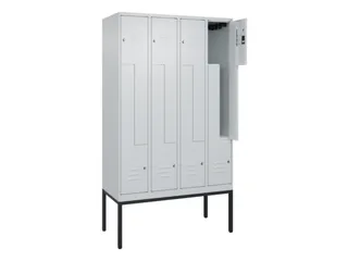 Z-garderobekast,HxBxD 2120x1200x500mm,vak B 150/300mm,cil.-slot - 2
