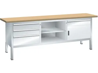 werkbank,HxBxD 840x2000x700mm,multiplexblad,draagverm. 1000kg,4voeten - 1