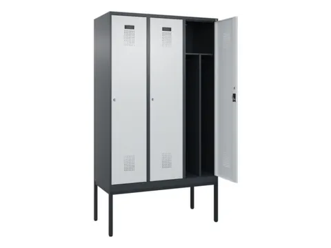 locker voor scheiding van kleding,HxBxD 2120x1200x500mm,3vak