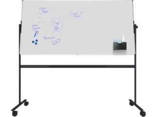 Legamaster UNITE PLUS kantelbaar whiteboard 100x200cm zwart onderstel - 2