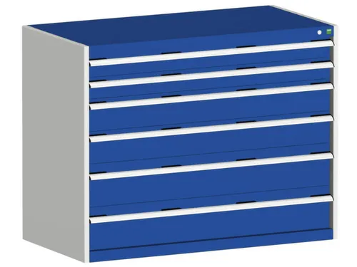 Ladekast 6laden 1000x1300x750mm 75kg Kleur Ral3004
