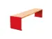 Banc sans dossier L1800mm 3 lattes chêne clair/RAL3020