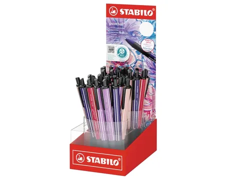 Balpen STABILO pointball Wildflower Assorti Medium 38 stuks
