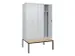 locker voor scheiding van kleding,HxBxD 2120x1200x815mm,4vak