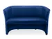 Sofa 2 places cuir véritable bleu