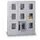 lockerkast,HxBxD 855x1200x500mm,3x2vakken,RAL7035,front RAL7016