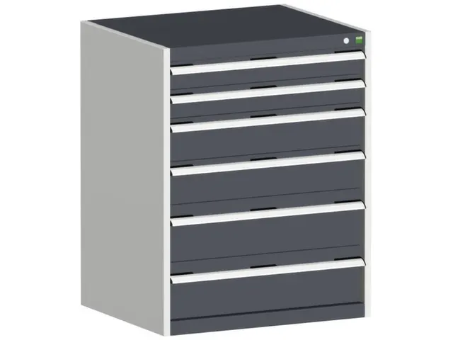 ladekast HxBxD 1000x800x650mm 6laden romp RAL7035 front RAL7016