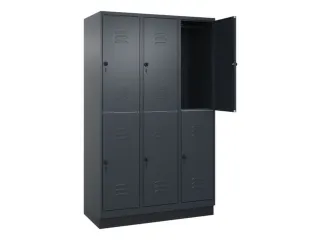 dubbeldekse locker,HxBxD 1950x1200x500mm,3x2vak.,vak B 400mm - 2