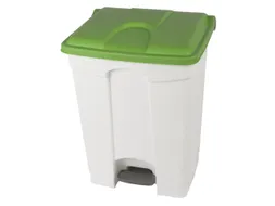 pedaalemmer,1x70l,HxBxD 673x495x412mm,romp PP wit,deksel PP groen