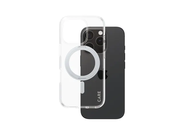 PanzerGlass CARE by Case Transparent w. Silver Kickstand & MagSa